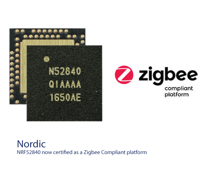 Zigbee Compliant platform: Nordic nRF52840 multiprotocol SoC